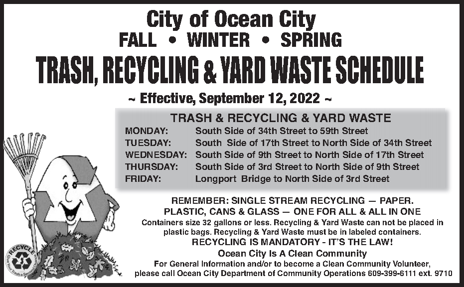 Ocean City, New Jersey E-News Updates - Off-Season Trash Pickup